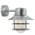 Nordlux Blokhus Wandleuchte Stahl und Glas Grau | IP54 - Geeignet für E27