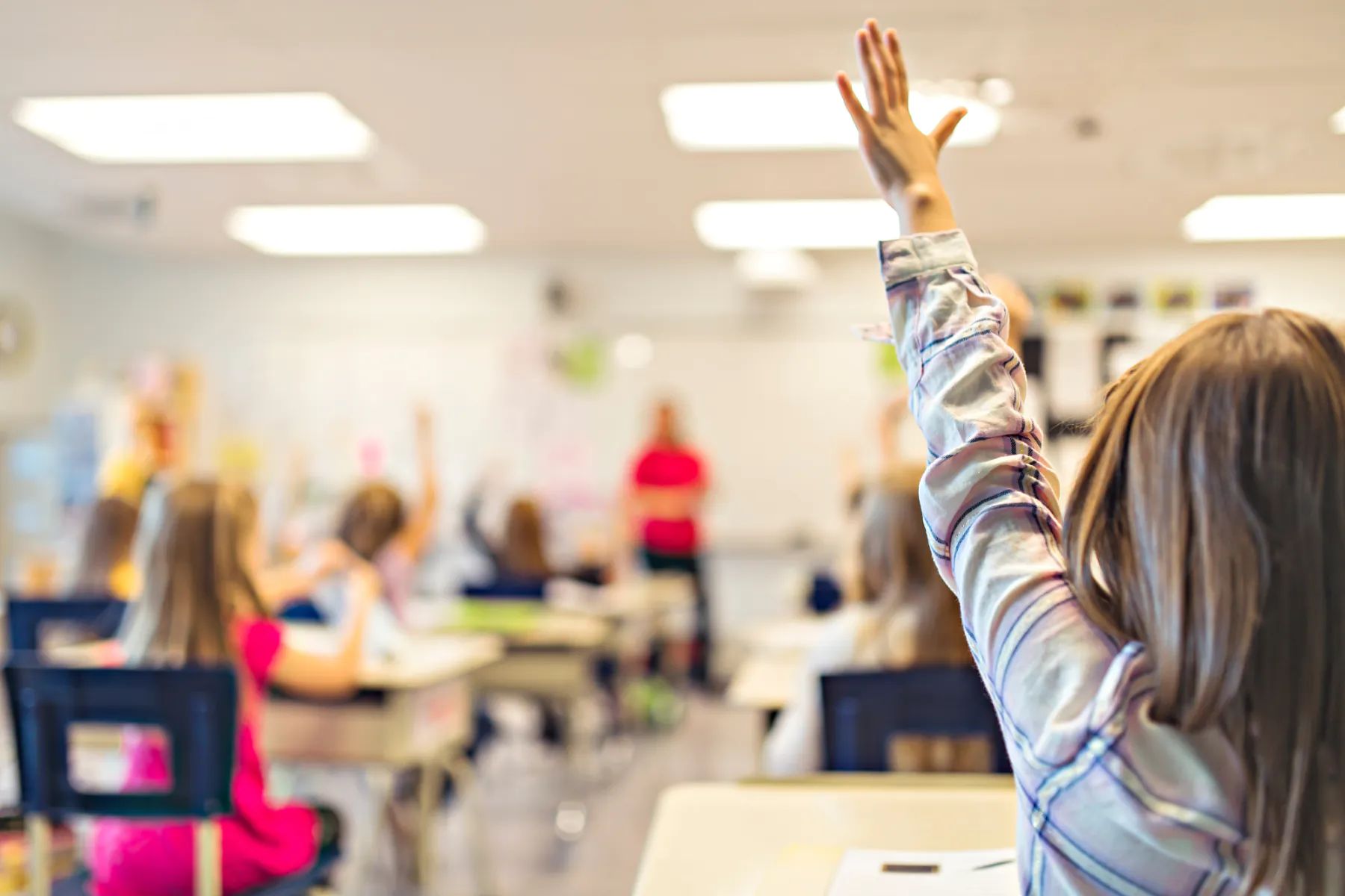 Beleuchtung eines Klassenzimmers mit LED-Beleuchtung
